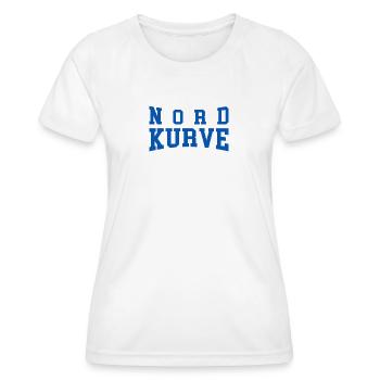 NORDKURVE - FUSSBALLFAN - STADION - FUSSBALLSPIEL - Frauen Funktions-T-Shirt - Weiß - Vorne - AI Model Female 172 dark (172cm)
