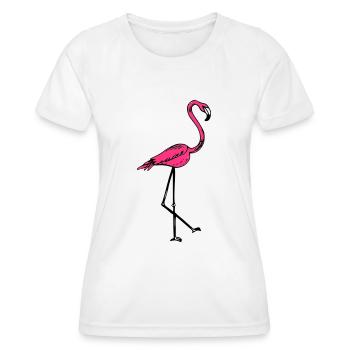 flamingo - Frauen Funktions-T-Shirt - Weiß - Vorne - AI Model Female 172 dark (172cm)