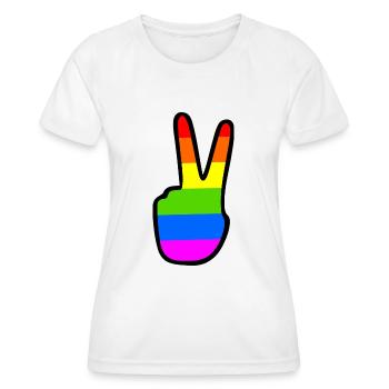 Lgbtq - Frauen Funktions-T-Shirt - Weiß - Vorne - AI Model Female 172 dark (172cm)