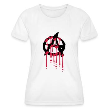 Logo anarchy blood drop - Women's Functional T-Shirt - white - Front - AI Model Female 172 dark (172cm)