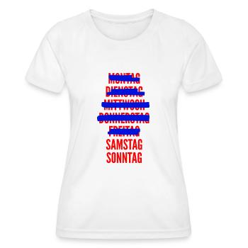 Wochenende - Frauen Funktions-T-Shirt - Weiß - Vorne - AI Model Female 172 dark (172cm)