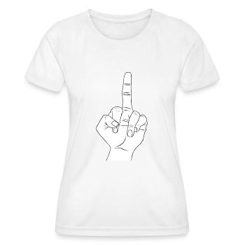 Weißer Finger - Frauen Funktions-T-Shirt - Weiß - Vorne - AI Model Female 172 dark (172cm)
