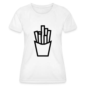French fries - Women's Functional T-Shirt - white - Front - AI Model Female 172 dark (172cm)