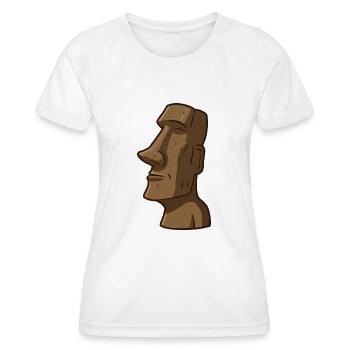 Easter Island statue - Women's Functional T-Shirt - white - Front - AI Model Female 172 dark (172cm)