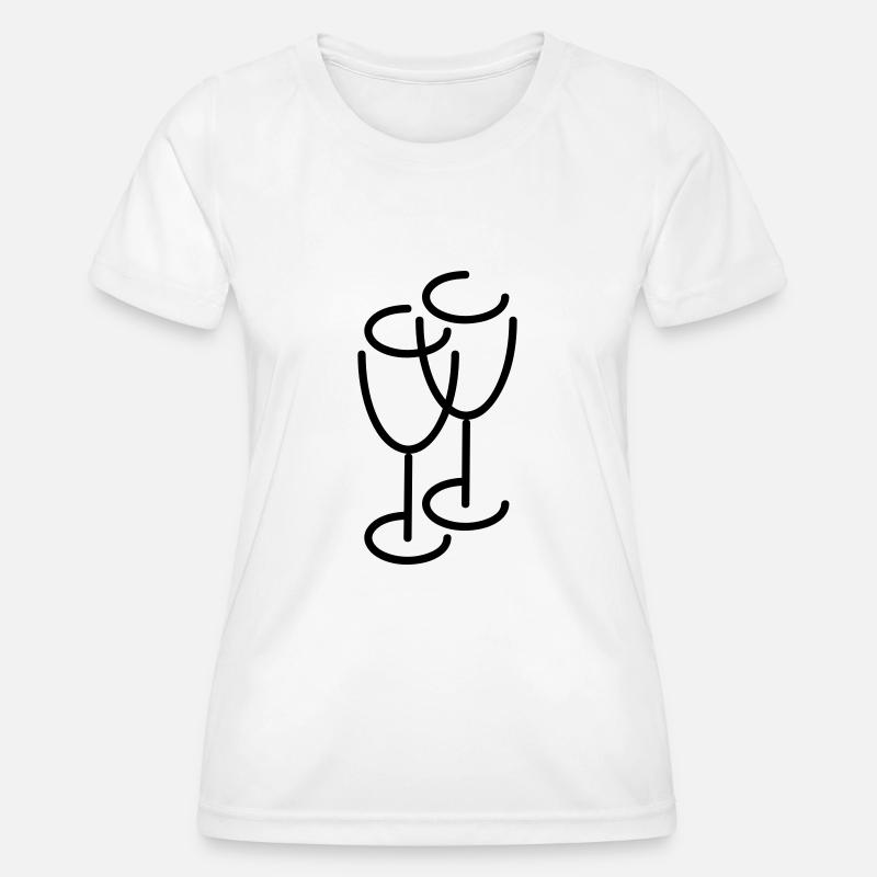 cheers! (wedding, celebration) - Women's Functional T-Shirt - white