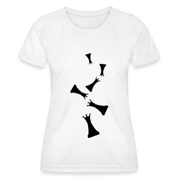 Schachfigur Königin - Frauen Funktions-T-Shirt - Weiß - Vorne - AI Model Female 172 dark (172cm)
