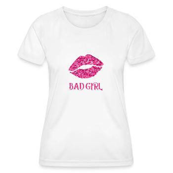 Bad Girl Logo - Frauen Funktions-T-Shirt - Weiß - Vorne - AI Model Female 172 dark (172cm)