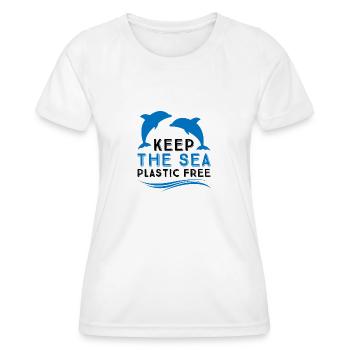 Marine pollution - Women's Functional T-Shirt - white - Front - AI Model Female 172 dark (172cm)