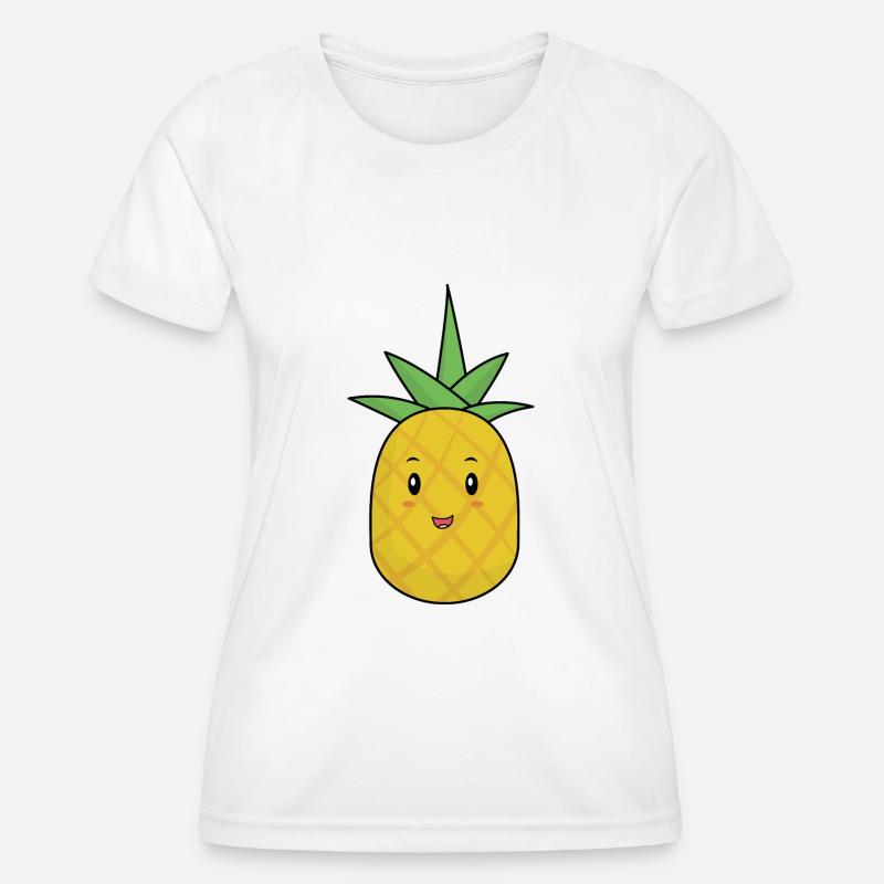 Pineapple Comic Sweet Fruit - Women's Functional T-Shirt - white