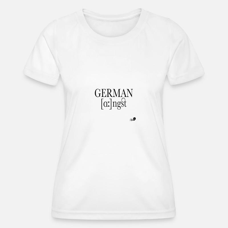 GERMAN ANGST - Women's Functional T-Shirt - white