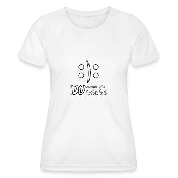 :): Du hast die Wahl! - Frauen Funktions-T-Shirt - Weiß - Vorne - AI Model Female 172 dark (172cm)