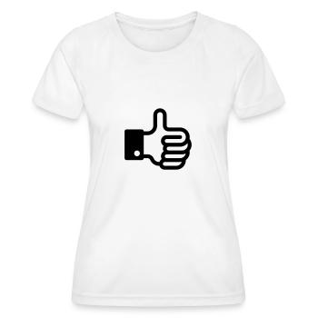 Daumen hoch / Thumb up - Frauen Funktions-T-Shirt - Weiß - Vorne - AI Model Female 172 dark (172cm)