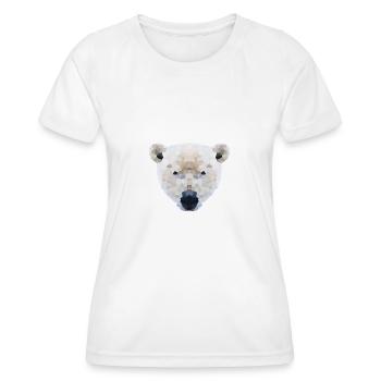 Eisbär Low Poly – International Polar Bear Day - Frauen Funktions-T-Shirt - Weiß - Vorne - AI Model Female 172 dark (172cm)