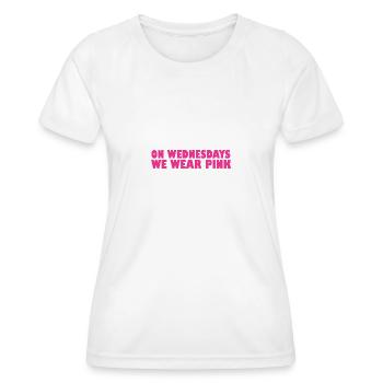 On wednesdays we wear pink - Women's Functional T-Shirt - white - Front - AI Model Female 172 dark (172cm)