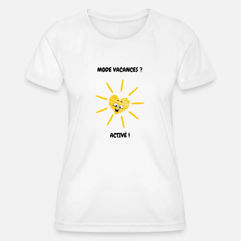 Active vacation mode - Women's Functional T-Shirt - white