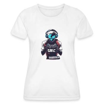 High Tech Guy Console Master Casque Casque Gamer - T-shirt sport Femme - blanc - Devant - AI Model Female 172 dark (172cm)