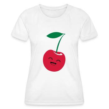 lustige_kirsche - Frauen Funktions-T-Shirt - Weiß - Vorne - AI Model Female 172 dark (172cm)