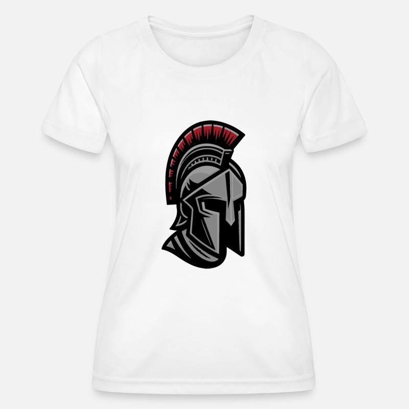 Leonidas Spartan Warrior Helmet - Women's Functional T-Shirt - white