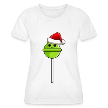 Lollipop Christmas Comic Noël - T-shirt sport Femme - blanc - Devant - AI Model Female 172 dark (172cm)