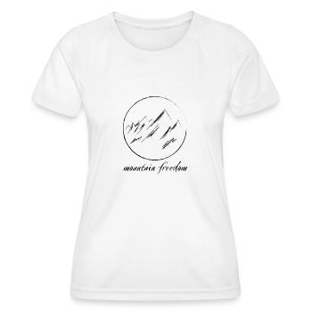 Berge / mountain freedom - Frauen Funktions-T-Shirt - Weiß - Vorne - AI Model Female 172 dark (172cm)