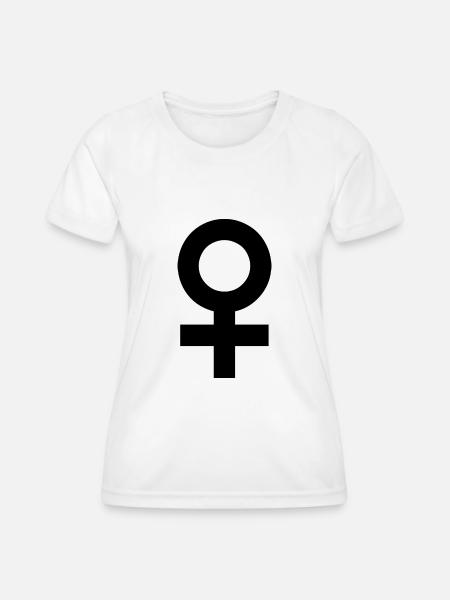 Das Symbol der Weiblichkeit - Frauen Funktions-T-Shirt - Weiß
