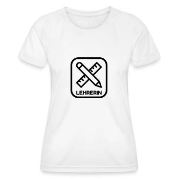 School Teacher Schule Lehrerin Ecole Prof Lehrer - Women's Functional T-Shirt - white - Front - AI Model Female 172 dark (172cm)