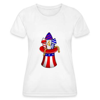 American Fireworks - Women's Functional T-Shirt - white - Front - AI Model Female 172 dark (172cm)