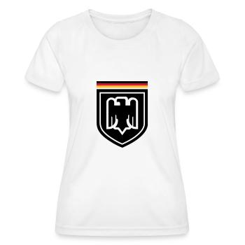 Deutschland Adler Abzeichen 01 - Frauen Funktions-T-Shirt - Weiß - Vorne - AI Model Female 172 dark (172cm)