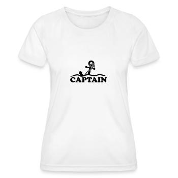 Ancre sous l'eau vagues capitaine conception - T-shirt sport Femme - blanc - Devant - AI Model Female 172 dark (172cm)