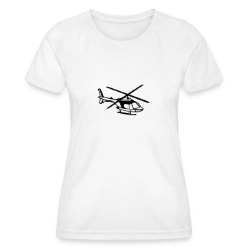 Hubschrauber - Frauen Funktions-T-Shirt - Weiß - Vorne - AI Model Female 172 dark (172cm)