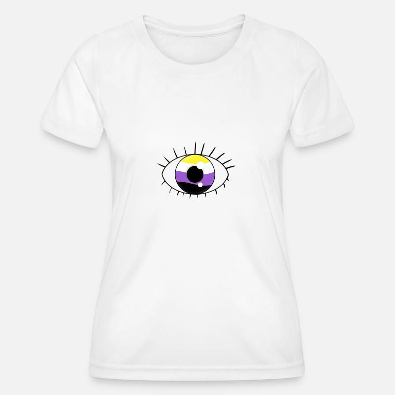 Eye non binary - Women's Functional T-Shirt - white