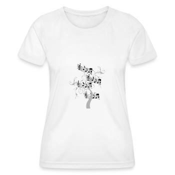 Musik/Noten - Frauen Funktions-T-Shirt - Weiß - Vorne - AI Model Female 172 dark (172cm)