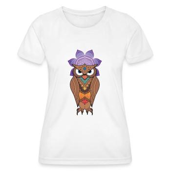 Eule - Frauen Funktions-T-Shirt - Weiß - Vorne - AI Model Female 172 dark (172cm)