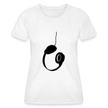 Kopfhörer - Frauen Funktions-T-Shirt - Weiß - Vorne - AI Model Female 172 dark (172cm)