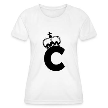 buchstabe_c_001 - Frauen Funktions-T-Shirt - Weiß - Vorne - AI Model Female 172 dark (172cm)