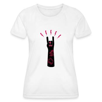 Rock 'n' Roll - T-shirt sport Femme - blanc - Devant - AI Model Female 172 dark (172cm)