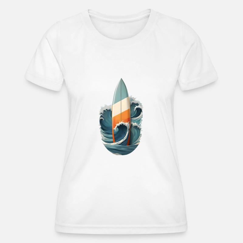 Surf the wave - Women's Functional T-Shirt - white