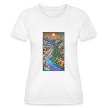 Village des jours de Noël de Weihnachtstage Dorf - T-shirt sport Femme - blanc - Devant - AI Model Female 172 dark (172cm)