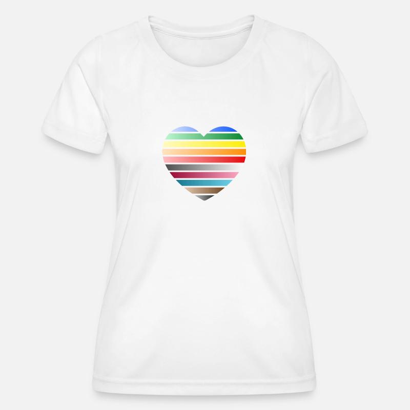 LOVE - rainbow - Women's Functional T-Shirt - white