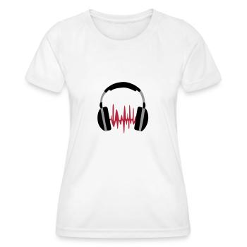 ecouteurs - T-shirt sport Femme - blanc - Devant - AI Model Female 172 dark (172cm)