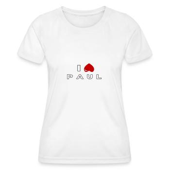 I hate Paul - Women's Functional T-Shirt - white - Front - AI Model Female 172 dark (172cm)