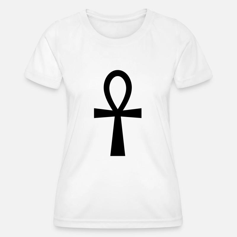 Ankh Symbol (Vector) - Women's Functional T-Shirt - white