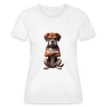 Hund grimmig 4 - Frauen Funktions-T-Shirt - Weiß - Vorne - AI Model Female 172 dark (172cm)