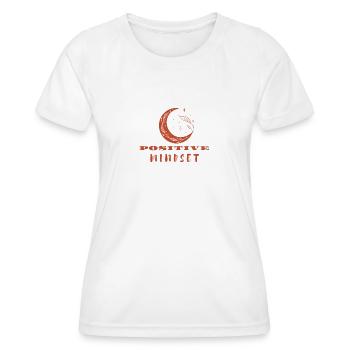Positive Mindset - positiv Denken - T-shirt sport Femme - blanc - Devant - AI Model Female 172 dark (172cm)
