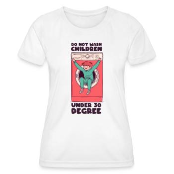Ne pas laver - T-shirt sport Femme - blanc - Devant - AI Model Female 172 dark (172cm)