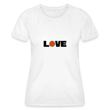 J’adore le basketball - T-shirt sport Femme - blanc - Devant - AI Model Female 172 dark (172cm)