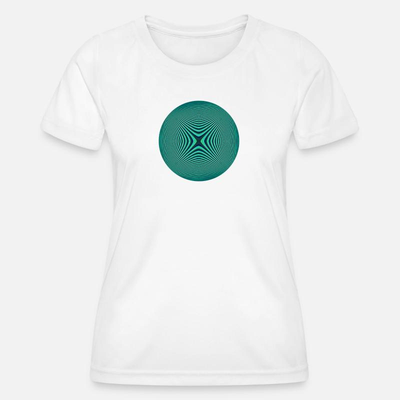 Circle with optical illusion - Women's Functional T-Shirt - white