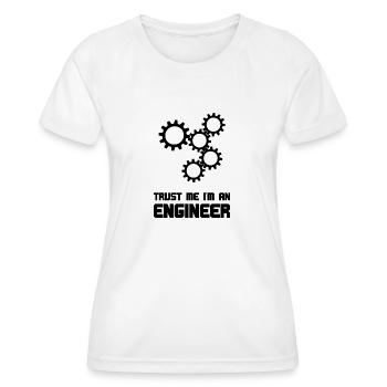 Zahnrad Engineer - Frauen Funktions-T-Shirt - Weiß - Vorne - AI Model Female 172 dark (172cm)