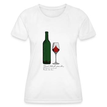 Farbe Wein - Frauen Funktions-T-Shirt - Weiß - Vorne - AI Model Female 172 dark (172cm)