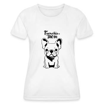 Frenchie Mom | Hundemama | Französische Bulldogge - Frauen Funktions-T-Shirt - Weiß - Vorne - AI Model Female 172 dark (172cm)
